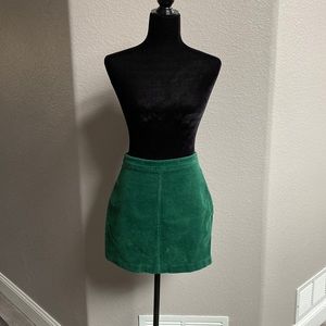 Forever 21 Green Corduroy Skirt